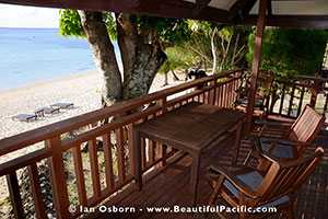 veranda of aitutaki beach villas