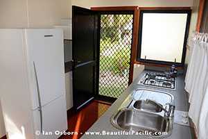 kitchen in the absolute beach bungalow